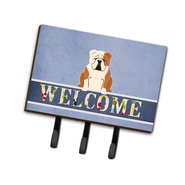 Carolines Treasures English Bulldog Fawn White Welcome Leash or Key Holder BB5706TH68 - main